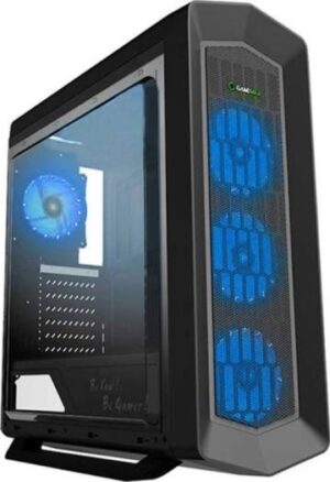 GAMEMAX Asgard G516 RGB Black Case ATX Middle Tower per PC Desktop Gaming 0.5MM SPCC Frontale Mesh 3, USB3.0/2.0, 4 Fans 15 LED RGB Sync Pannello Laterale Plexiglass | Asgard G5
