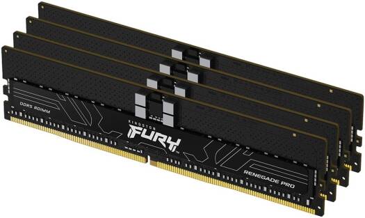 Kingston FURY Renegade Pro 128GB (32GB x4) DDR5 ECC Desktop Memory Kit, 5600MT/s Memory Speed, CL 36 Latecy, Overclocking with ECC, Intel® XMP 3.0 & AMD EXPO, 288-Pin | KF556R36RBK4-128