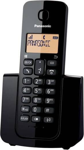 Panasonic Digital Cordless Phone with Caller ID Single Handset, UAE Certified, Black, KX TGB110UE1