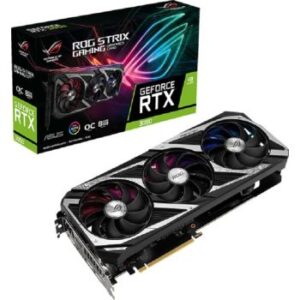 Asus Rog Strix GeForce RTX 3050 OC Edition Graphics Card, 8GB GDDR6 128 Bit Memory, 2560 Cuda Cores, 14 Gbps, OpenGL 4.6, 1890 MHz Clock, PCI Express 4.0, GPU Tweak II, HDMI, DP | 90YV0HI1-M0NA00