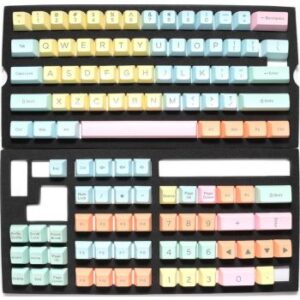 Ducky 108 ABS Doubleshot Azure SA Keycaps, Set For Keyboards or MX Compatible, Standard US Layout, 108 Keys, USB Connectivity, Mint Green / Yellow / Orange | DKSA108-USADZZHSC