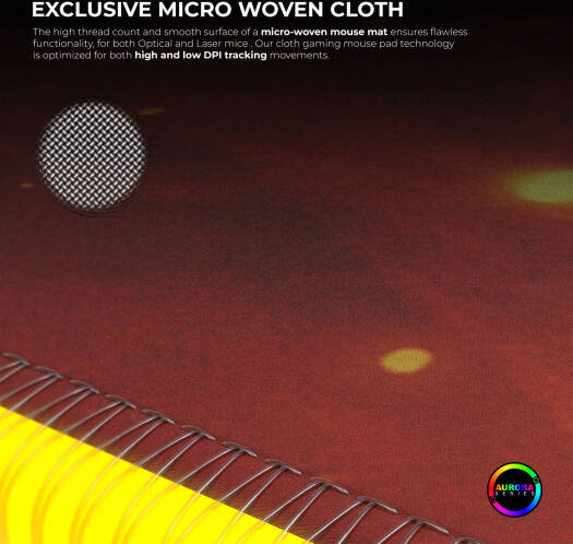 Cybeart Mortal Kombat Aurora Mouse Pad, Premium LED RGB Lighting, Micro-woven Cloth, Spill Proof Surface, Never Fray Edges W/ Reinforced Stitch, Esports Grade Never-Slip Base, XXL, Black | MRTLKMBTRR - Image 3