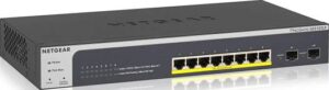 NetGear S350 Series 8-Port Gigabit PoE+ Ethernet Smart Managed Pro Switch with 2 SFP Ports - 75W | GS510TLP-100EUS