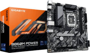 GIGABYTE B860M POWER LGA 1851 M-ATX Motherboard, Intel B860 Chipset, 2x DDR5 DIMM Slots, Up to 128GB Max Memory, 1x PCIe 5.0 x16, 2x PCIe 4.0 M.2 Slots | B860M-POWER
