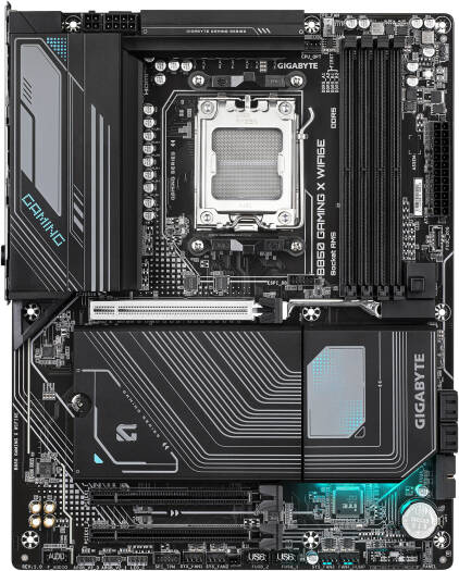 GIGABYTE B850 GAMING X WIFI6E AM5 ATX Motherboard, AMD B850 Chipset, 4x DDR5 DIMM Slot, Up to 256GB Max Memory, 1 x PCIe 5.0 x16, 3 x M.2 Slots, WiFi & BT, Black | B850-GAMING-X-WIFI6E - Image 2