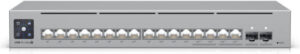 Ubiquiti Pro Max 16 Switch, 84 Gbps Switching Capacity, 62.496 Mpps Forwarding Rate, 1.3" Touch Display, Ethernet In-Band, Gray | USW-Pro-Max-16