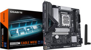GIGABYTE B860M Eagle LGA 1851 Micro ATX Motherboard, Intel B860 Chipset, 2x DDR5 DIMM Slots, Up to 128GB Max Memory, 1x PCIe 5.0 x16 Slots, 2x M.2 Slots, WiFi & BT Connectiivty | B860M-EAGLE-WIFI6