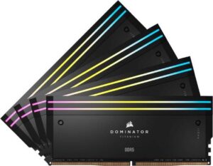 Corsair Dominator Titanium 96GB (4 x 24 GB) DDR5 RGB Desktop Memory Kit, 6000MT/s Memory Speed, CL30 CAS Latency, 1.40V Tested Voltage, 288 Pin, XMP 3.0, White | CMP96GX5M4B6000C30