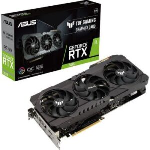 Asus Tuf GeForce RTX 3080 O12G LHR Graphics Card, 8960 Cuda Cores, 12GB GDDR6X 384 Bit Memory, GPU Tweak II, PCI Express 4.0, 1815 MHz Boost Clock, 19 Gbps, HDMI, DP | 90YV0FB8-M0NM00