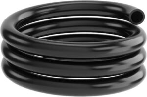 Barrow PU Soft Tube (ID3/8-OD1/4), 1 m - 8/12 mm Size, Hose For Computer Water Cooling System, Split Type Water Cooled Inner Coolant For Diversion, Silica Gel Material, Black | RGBS-B