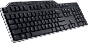 Dell KB522 Wired Business Multimedia Keyboard, 104 Keys, Plunger Keys Type, 7 Hot Keys, Tilt Adjustment, Multimedia Keys, QWERTY Layout, Spill-Resistant, Quiet, 2x USB 2.0 Interface, Black | KB522