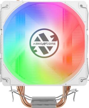 Abkon Core CPU Cooler CoolStorm T405W Spectrum, Noise level 36db, Connector 4-pin, PWM, Rotation speed 800-1800 rpm ± 10%, CPU Cooler -White | CT405W