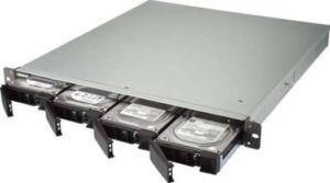 Qnap US 4-Bay ARM-based 10G NAS, Quad Core 1.7GHz, 2GB DDR3 RAM, 2 x 10GbE SFP+, 2 x GbE, Redundant Power Supply | TS-431XU-RP-2G