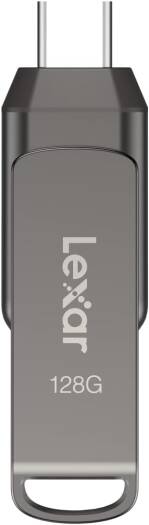 Lexar 128GB JumpDrive Dual Drive D400 USB 3.1 Type C and Type A Flash Drive, Up to 130MB/s Read (LJDD400128G BNQNU)