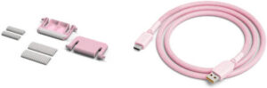 Glorious GMMK Replacement Kit, Replacement USB-C Cable & FlipOut Feet for GMMK 1 & 2, Pink | GLO-GMMK2-KIT-P-REP