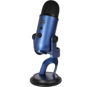 Logitech Blue Yeti USB Microphone, 120 dB Sensitivity, Corded USB, For Podcasting / Streaming /  ASMR & More, Broadcast Quality 48 kHz / 16-Bit Audio, Midnight Blue | 988-000232