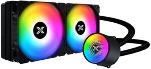 Xigmatek Liquid Killer X 240 AIO CPU Liquid Cooler, 1800RPM Fan Speed, 82.2CFM Airflow, Hydraulic Bearing Fan, Copper Cold Plate, Ceramic Bearing Pump, Black | EN47697