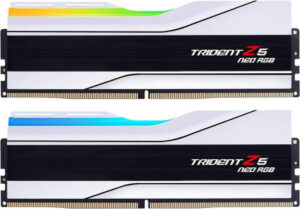 G.SKILL Trident Z5 Neo RGB Series 32GB (2x16GB) DDR5 Dual Channel Desktop Memory Kit, 6000 MT/s Memory Speed, CL26-36-36-96 Latency, AMD EXPO, 1.40V Voltage, White | F5-6000J2636G16GX2-TZ5NRW
