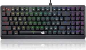 Redragon Dragonwarrior K603P-KBS Wireless RGB Mechanical Gaming Keyboard, 94 Keys, 1600mAh Battery, USB Type-C Connector, Bluetooth 5, RGB Lighting, Mechanical Blue Switches, Black | K603P-KBS