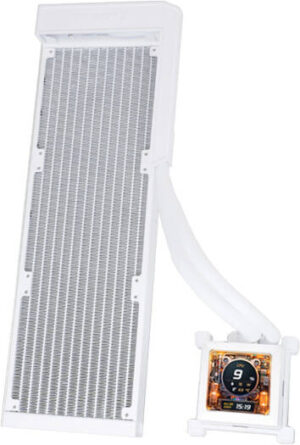 Lian-Li HydroShift LCD 360N Fanless Radiator, 2.88" IPS LCD Display, 3800 RPM Pump Speed, Aluminum Radiator, Single Wave Fins, White | GHSLCD36NW