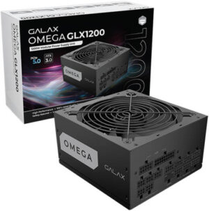 GALAX OMEGA GLX1200 Full-Modular Power Supply, 1200W Power, 80 PLUS Gold Efficiency, Cybenetics Platinum, 105° C-Rated Capacitors, 140mm Fluid Dynamic Bearing, Black | PGO1BGPFNAFB0