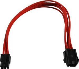 Raidmax Sleeved Extension Cable 6Pin (Pci-e M/F Connector) Red 9.8 inches | RC-003-RED