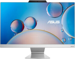 Asus A3402 All-In-One Desktop Computer, 23.8" FHD Anti-Glare Display, Intel Core i5-1235U, 8GB RAM, 512GB SSD, Intel Iris Xe Graphics, Wireless ENG-ARAB K/B & Mouse, FreeDOS, White | 90PT03G4-M05450