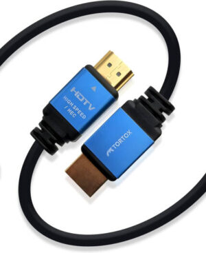 Tortox HDMI 2.0 Cable, 4k@60hz & 1080p@60hz Resolution, 18Gbps Transfer Speed, Support 3D, Supports Dolby True HD, Gold Plated Plug, Aluminum Shell Body, 10 Meters, Black | HDMI10M