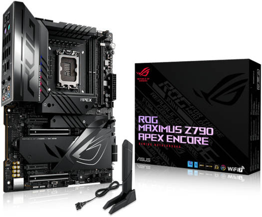 ASUS ROG MAXIMUS Z790 APEX ENCORE LGA1700 ATX Motherboard, Intel Z790 Chipset, 2x DDR5 DIMM & 96GB Max, Wi-Fi 7 / BT v5.4 / 2.5Gb Eth, PCIe 5.0, 5 x M.2, USB Type-C/A, SupremeFX 7.1 | 90MB1FX0-M0EAY0