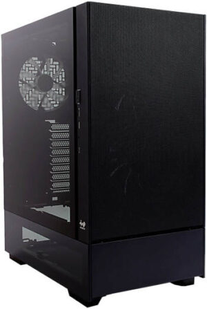 InWin ModFree Base Edition E-ATX Full Tower Computer Case, 3x Pre-Installed AJ140 aRGB Fans, SECC, TG, ABS Materials, Up to 345mm GPU & 280mm Radiator Support, Black | IW-CS-MFBASE-BLK