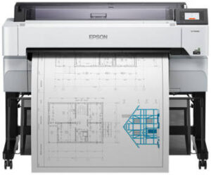 Epson SureColor SC-T5400M-MFP 3-in-1 Printer, 4.3" Colour LCD Touch Panel, 2400 x 1200 DPI Resolution, 800 Nozzles, 4pl Droplet Technology, 240V, White | C11CH65301A1