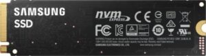 Samsung 980 500GB SSD, PCIe Gen 3.0 x4, NVMe 1.4, Form Factor M.2 (2280), Sequential Read Up to 3,100 MB/s, Sequential Write Up to 2,600 MB/s | MZ-V8V500BW