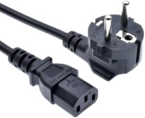 Power Cable For Monitor / PSU, Euro Plug, 16A, 1.5m, Black | G-04-16A