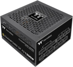 Thermaltake Toughpower GF A3 Gold 1200W PSU, True 600W 12VHPWR Connectors on PSU & NVIDIA RTX 40 Series, ATX 3.0/PCI-E 5.0, 80+ Gold, SLI/Crossfire Ready, Black | PS-TPD-1200FNFAGK-H