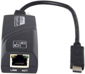 Generic Type C To Ethernet Cable, 10/100/1000MBPS, USB 3.0, Windows 10/8.1/8/7/Vista/XP, Mac OS, Chrome OS, Android, Linux Compatibility, Black | C To Ethernet