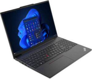 Lenovo ThinkPad E16 Gen 1 Laptop, 16" WUXGA IPS Display, Intel Core i7-1355U CPU, 8GB RAM, 512GB SSD, Intel Iris Xe Graphics, Backlit ENG (EU) Keyboard, Free DOS, Graphite Black | 21JN000UGQ