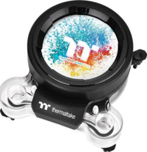 Thermaltake Pacific MX2 Ultra CPU Waterblock, Built In Temperature Sensor, Copper Base Design, 2.1'' LCD Display, 480x480 RGB Resolution, 1.15W Power Input, Black | CL-W332-CU00SW-A