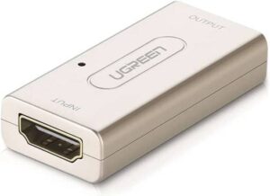 UGREEN HDMI Extender Signal Booster Active, HDMI to HDMI Connector Repeater, Female to Female up to 150ft Lossless Transmission, Supports 1080P, 1 Pack, White | 40265