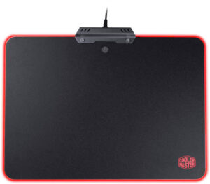 Cooler Master RGB Hard Gaming Mousepad, Illuminated Precision, 350mm x 264mm x 2mm Dimension, Aluminum Bracket, Braided Cable, Black | MPA-MP720