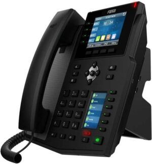 Fanvil X5U High-End VoIP Phone, 3.5-Inch Color Display, 2.4-Inch Side Color Display for DSS Keys. 16 SIP Lines, Dual-Port Gigabit Ethernet, Power Adapter Not Included