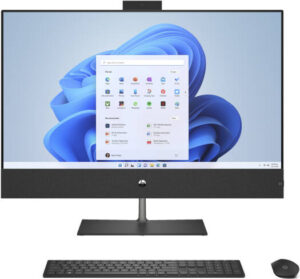 HP Pavilion 32-b1000 AIO Desktop PC, 31.5" QHD IPS Display, Intel Core i7-13700T 16-Core CPU, 16GB RAM, 1TB SSD, GeForce RTX 3050 4GB, HP 710 Black Wireless KB & Mouse, Windows 11, Black | 7D2P8AV-2