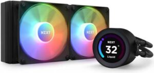NZXT Kraken Elite 240 RGB (2023) AIO Liquid Cooler, LCD Display & RGB Fans, 240mm Radiator, Copper Water Block, 2x 120mm F120 RGB Fans, 1500RPM Fan Speed, 52.44CFM Airflow, Black | RL-KR24E-B1