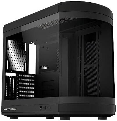 Tortox Vidrio ATX Full Tower Case, 6x Pre-Installed ARGB PWM Fans, Up to 360mm Radiator Support & 9x Fan Support, Semi Curved Tempered Glass, Dust Proof Filter, SPCC Material, Black | VIDRIOB - Image 6