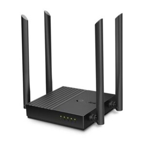 TP-Link AC1200 MU-MIMO WiFi Router, 802.11ac Wave2, 4 Antennas, AP Mode, 4x Gigabit LAN, 2.4GHz/5GHz Guest Network, Beamforming, Black | Archer C64 EU