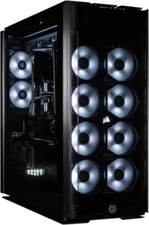 HPC Workstation - Intel Core Xeon W9-3595X 60 Cores 128 Threads, 2x NVIDIA H100 80GB + T1000 4GB, 256GB RAM DDR5, 2TB SSD Gen 4 + 12.8TB SSD, 1600W 80 Plus TITANIUM PSU, Tower CPU cooler, Wi-Fi + BT