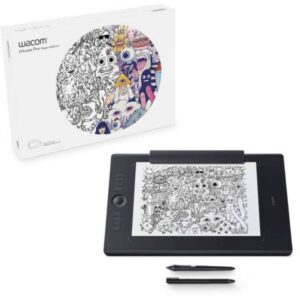 Wacom Intuos Pro Paper Edition Large Graphic Tablet - Large with Creative Pen, Tilt-recognition & Virtually Lag-free Tracking, 8192 Levels Pressure Sensitivity, ExpressKeys, Black | PTH-860P-N