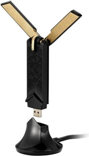 ASUS USB-AX56 Dual Band AX1800 WiFi Adapter, 1800 Mbps, WPA3 Security, 4 GHz/5 GHz Frequency, High Efficiency, Plug & Play, Black | 90IG06H0-MO0R10
