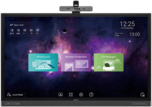 BenQ RP6502 65" Class 4K UHD Educational Touchscreen LED Display with BenQ DVY32 4K UHD Video Conference Camera, 20 Touch Points, 8ms Response Time, Built-In Stereo Speakers | RP6502 / DVY32