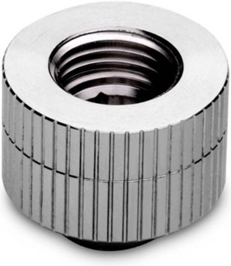 EK-Quantum 14mm Torque Rotary Extender, Made From Nickel-plated CNC Machined Brass, Sealed with Quality EPDM O-Rings - Nickel, Male To Female | 3831109827994