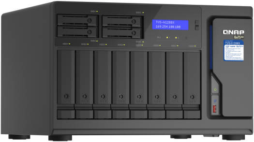 Qnap 12-Bay NAS Enclosure, Intel Xeon W-1250 Processor, 16GB (2x 8GB) ECC UDIMM DDR4 RAM, Intel UHD Graphics P630, 8x 3.5" SATA + 4x 2.5" SATA Drive Bays, Black | TVS-h1288X-W1250-16G - Image 3